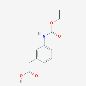 molecular formula C11H13NO4 B1321092 (3-Ethoxycarbonylaminophenyl)acetic acid CAS No. 741254-28-4
