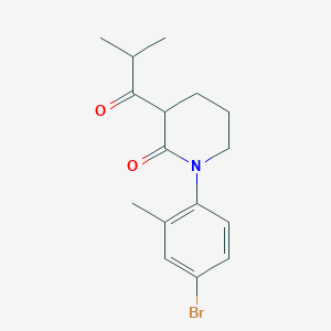 1-(4-Bromo-2-methylphenyl)-3-(2-methylpropanoyl)piperidin-2-one