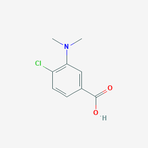 molecular formula C9H10ClNO2 B13210983 4-Chloro-3-(dimethylamino)benzoic acid CAS No. 57489-56-2