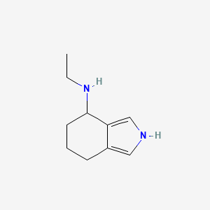 molecular formula C10H16N2 B13211011 N-ethyl-4,5,6,7-tetrahydro-2H-isoindol-4-amine 