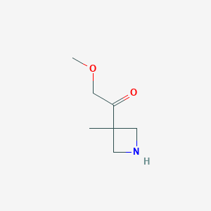 molecular formula C7H13NO2 B13211017 2-Methoxy-1-(3-methylazetidin-3-yl)ethan-1-one 