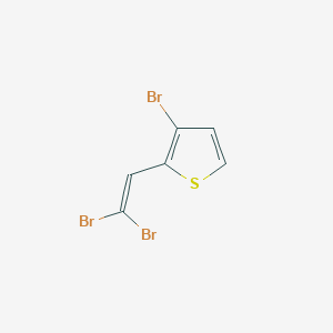 molecular formula C6H3Br3S B13211024 3-Bromo-2-(2,2-dibromoethenyl)thiophene 