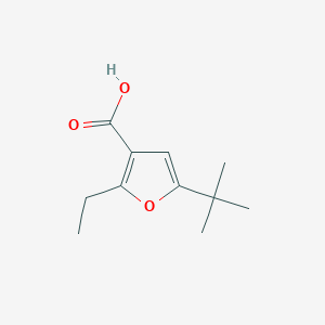 molecular formula C11H16O3 B13211064 5-tert-Butyl-2-ethylfuran-3-carboxylic acid 