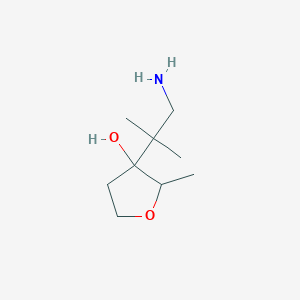 3-(1-Amino-2-methylpropan-2-yl)-2-methyloxolan-3-ol