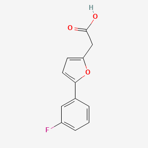 molecular formula C12H9FO3 B13211083 2-[5-(3-Fluorophenyl)furan-2-yl]acetic acid 