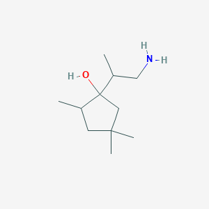 1-(1-Aminopropan-2-yl)-2,4,4-trimethylcyclopentan-1-ol