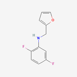 molecular formula C11H9F2NO B13211148 2,5-difluoro-N-(furan-2-ylmethyl)aniline 