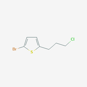 molecular formula C7H8BrClS B13211159 2-Bromo-5-(3-chloropropyl)thiophene 