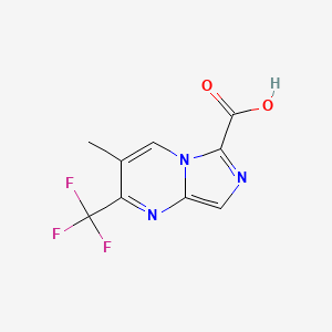 molecular formula C9H6F3N3O2 B13211184 3-Methyl-2-(trifluoromethyl)imidazo[1,5-a]pyrimidine-6-carboxylic acid 