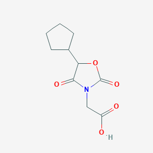 2-(5-Cyclopentyl-2,4-dioxo-1,3-oxazolidin-3-yl)acetic acid