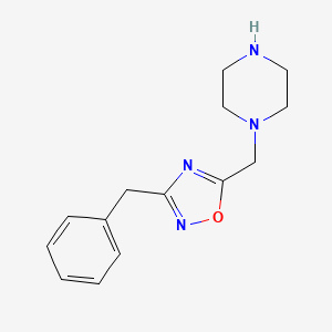 1-[(3-Benzyl-1,2,4-oxadiazol-5-yl)methyl]piperazine