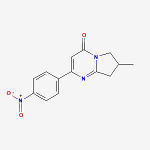 7-Methyl-2-(4-nitrophenyl)-4H,6H,7H,8H-pyrrolo[1,2-a]pyrimidin-4-one