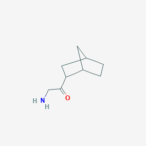 molecular formula C9H15NO B13211247 2-Amino-1-{bicyclo[2.2.1]heptan-2-yl}ethan-1-one 