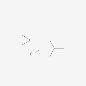 (1-Chloro-2,4-dimethylpentan-2-yl)cyclopropane