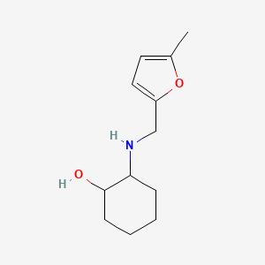 molecular formula C12H19NO2 B13211278 2-{[(5-Methylfuran-2-yl)methyl]amino}cyclohexan-1-ol 