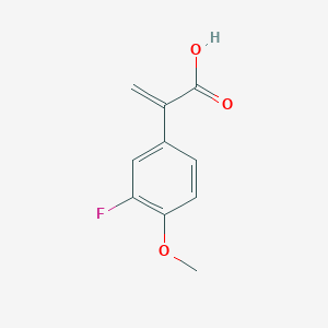 molecular formula C10H9FO3 B13211318 2-(3-Fluoro-4-methoxyphenyl)prop-2-enoic acid 