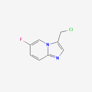 molecular formula C8H6ClFN2 B13211367 3-(Chloromethyl)-6-fluoroimidazo[1,2-a]pyridine 