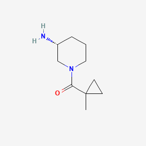 molecular formula C10H18N2O B13211369 (3R)-1-(1-Methylcyclopropanecarbonyl)piperidin-3-amine 