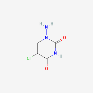 molecular formula C4H4ClN3O2 B13211413 1-Amino-5-chlorouracil CAS No. 127984-94-5