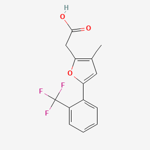 2-{3-Methyl-5-[2-(trifluoromethyl)phenyl]furan-2-yl}acetic acid