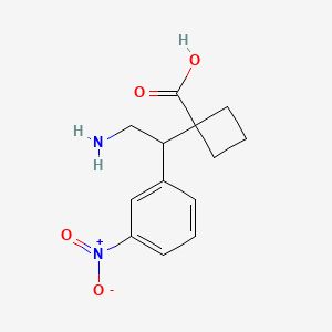 1-[2-Amino-1-(3-nitrophenyl)ethyl]cyclobutane-1-carboxylic acid