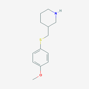 molecular formula C13H19NOS B13211506 3-(4-Methoxy-phenylsulfanylmethyl)-piperidine 