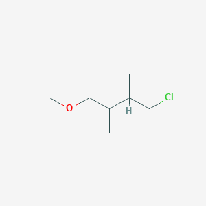 molecular formula C7H15ClO B13211512 1-Chloro-4-methoxy-2,3-dimethylbutane 