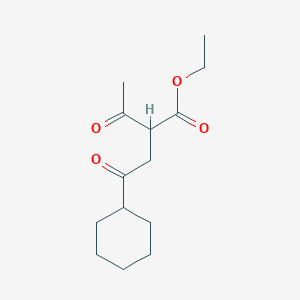 molecular formula C14H22O4 B13211568 Ethyl 2-acetyl-4-cyclohexyl-4-oxobutanoate 