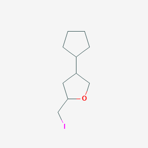 4-Cyclopentyl-2-(iodomethyl)oxolane