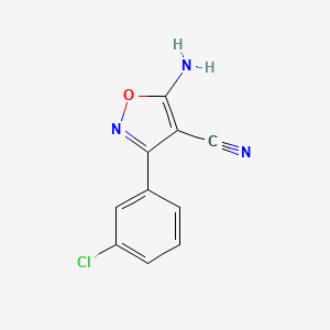 molecular formula C10H6ClN3O B1321161 5-氨基-3-(3-氯苯基)异噁唑-4-碳腈 CAS No. 938226-53-0