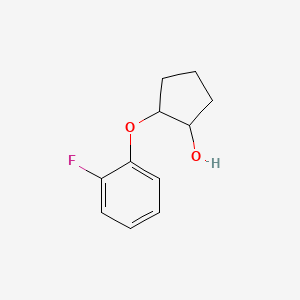 molecular formula C11H13FO2 B13211686 2-(2-Fluorophenoxy)cyclopentan-1-ol 