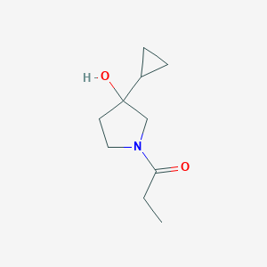 1-(3-Cyclopropyl-3-hydroxypyrrolidin-1-yl)propan-1-one