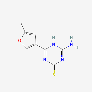 molecular formula C8H8N4OS B13211730 4-Amino-6-(5-methylfuran-3-yl)-1,3,5-triazine-2-thiol 