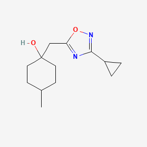 1-[(3-Cyclopropyl-1,2,4-oxadiazol-5-yl)methyl]-4-methylcyclohexan-1-ol