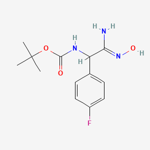 tert-butyl N-[(4-fluorophenyl)(N'-hydroxycarbamimidoyl)methyl]carbamate