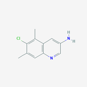 6-Chloro-5,7-dimethylquinolin-3-amine