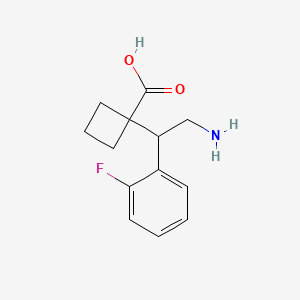 1-[2-Amino-1-(2-fluorophenyl)ethyl]cyclobutane-1-carboxylic acid