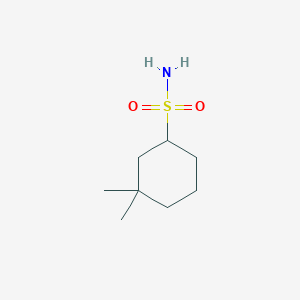 molecular formula C8H17NO2S B13211810 3,3-Dimethylcyclohexane-1-sulfonamide 