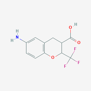 6-Amino-2-(trifluoromethyl)-3,4-dihydro-2H-1-benzopyran-3-carboxylic acid