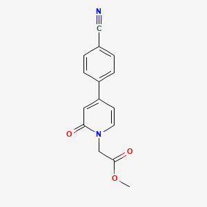 Methyl 2-[4-(4-cyanophenyl)-2-oxo-1,2-dihydropyridin-1-yl]acetate