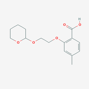 B1321190 4-Methyl-2-{2-[(oxan-2-yl)oxy]ethoxy}benzoic acid CAS No. 834869-37-3