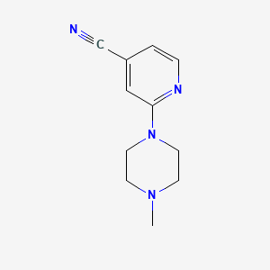 molecular formula C11H14N4 B1321194 2-(4-甲基哌嗪-1-基)异烟腈 CAS No. 1016501-27-1