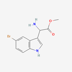 molecular formula C11H11BrN2O2 B13211952 methyl 2-amino-2-(5-bromo-1H-indol-3-yl)acetate 