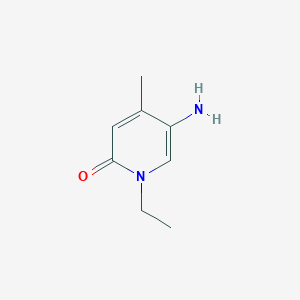 molecular formula C8H12N2O B13211992 5-Amino-1-ethyl-4-methyl-1,2-dihydropyridin-2-one 