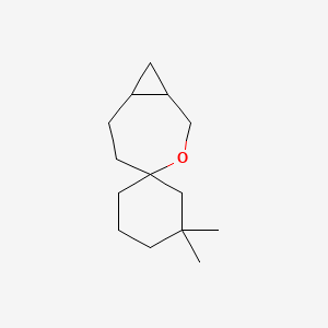 molecular formula C14H24O B13211998 5',5'-Dimethyl-3-oxaspiro[bicyclo[5.1.0]octane-4,1'-cyclohexane] 