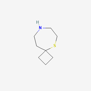 molecular formula C8H15NS B13212007 5-Thia-8-azaspiro[3.6]decane 