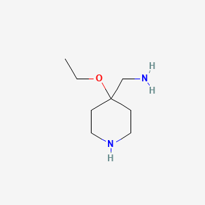 molecular formula C8H18N2O B13212012 (4-Ethoxypiperidin-4-yl)methanamine 