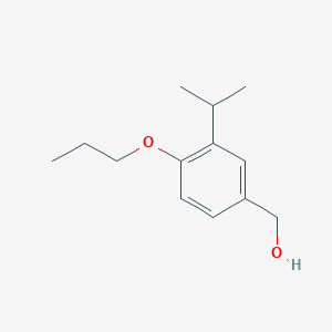 molecular formula C13H20O2 B13212022 [3-(Propan-2-yl)-4-propoxyphenyl]methanol 