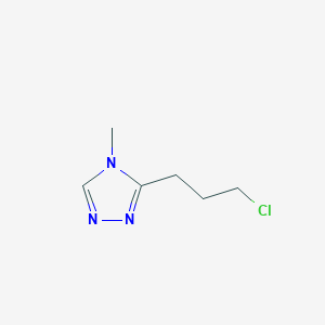 molecular formula C6H10ClN3 B13212027 3-(3-Chloropropyl)-4-methyl-4H-1,2,4-triazole 