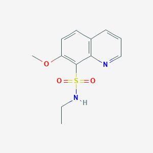 molecular formula C12H14N2O3S B13212029 N-Ethyl-7-methoxyquinoline-8-sulfonamide 